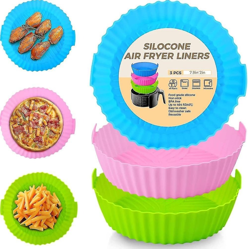 Air Fryer Silicone Liner | 1pc | Food-Safe Non-Stick | Reusable Basket & Oven Accessory